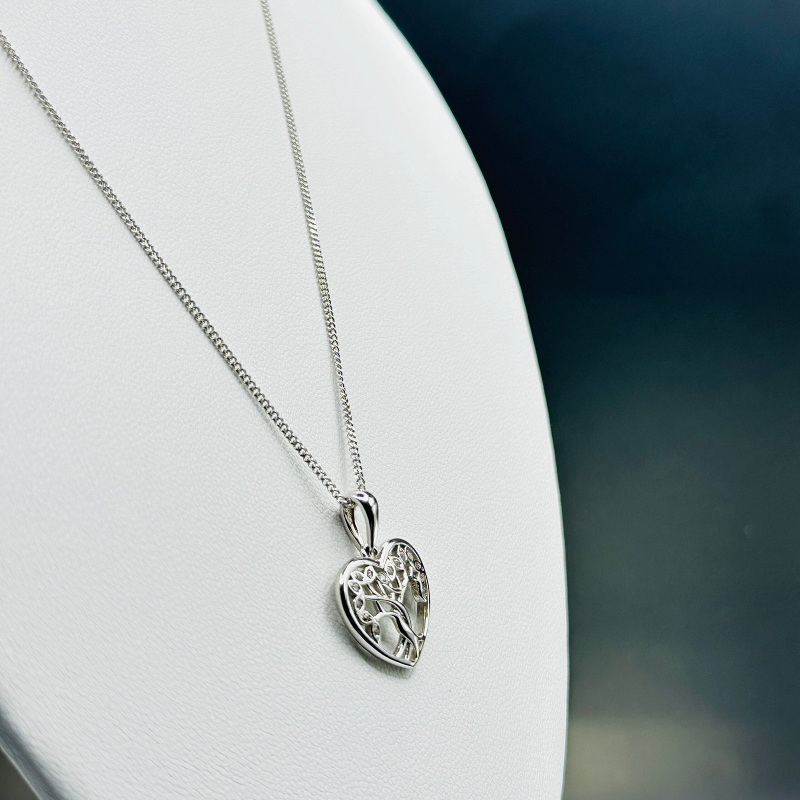 Enchanted Tree of Life Heart Silver Pendant