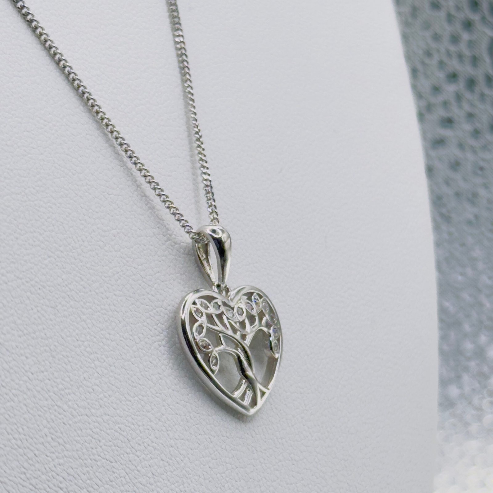 Enchanted Tree of Life Heart Silver Pendant