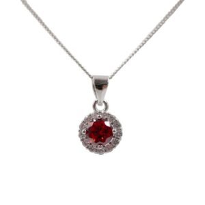 Pendant on Rhodium Plated Sterling Silver 18 inch chain